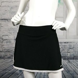 Nike Border Dri-Fit Tennis skirt black white Sz S